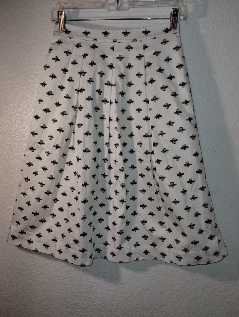 Boden Skirt 🐝Bee Print Size Petite 6 Whimsical Crisp Spring Summer